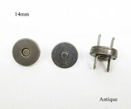 14mm マグネットホック 割足 アンティーク (保護テープ付)