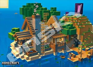 500�s�[�X�W�O�\�[�p�Y�� Minecraft Beach Cabin �G���X�J�C 500-501 (38×53cm)