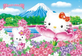 300ピースジグソーパズル ハローキティの富士と芝桜 《廃番商品》 ビバリー 33-072 (26×38cm)