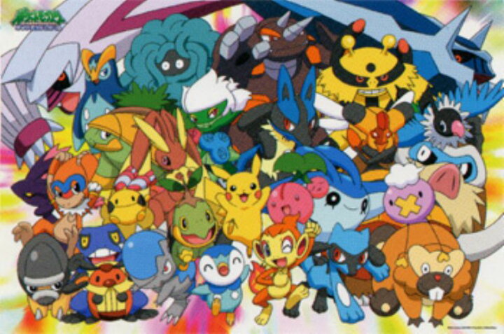 楽天市場 500ラージピースジグソーパズル ポケットモンスターdp ポケモン大集合 廃番商品 エンスカイ 500 L 50 75cm 組絵門 くみえもん