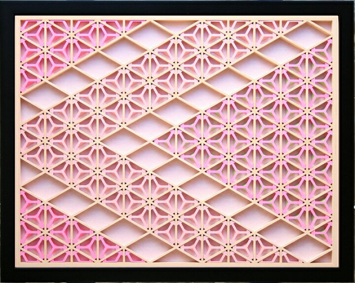 楽天市場】和モダン アートパネル 【組子色彩葉 桜】 和風アート 