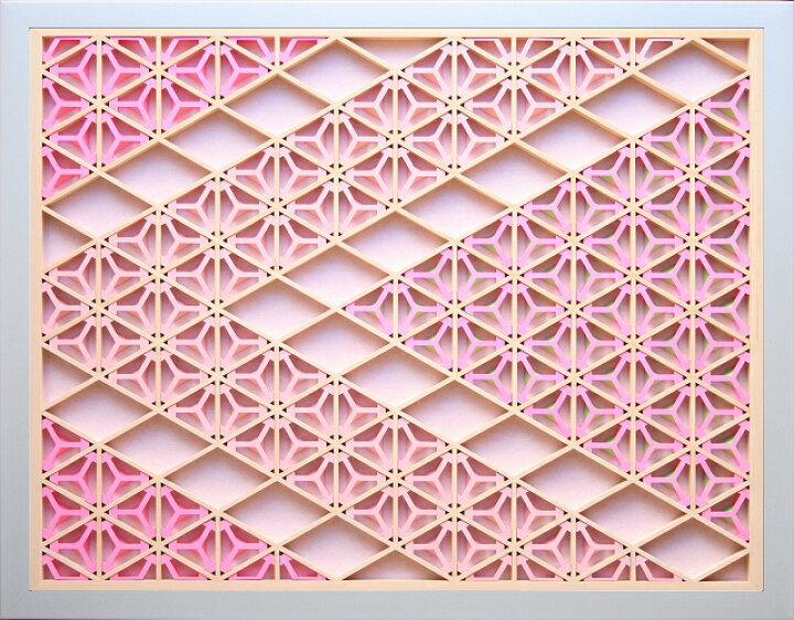 楽天市場】和モダン アートパネル 【組子色彩葉 桜】 和風アート 