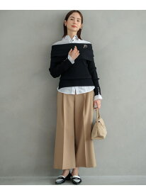 【SALE／50%OFF】【美シルエット・ストレッチ・シワになりにくい】オシャクロス ガウチョパンツ 組曲 クミキョク パンツ その他のパンツ ネイビー ベージュ ブラック ホワイト【RBA_E】【送料無料】[Rakuten Fashion]