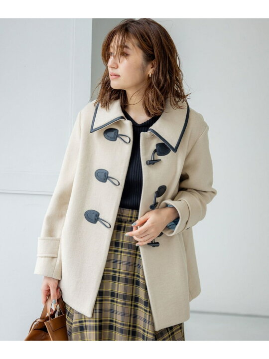 楽天市場】【SALE／40%OFF】バイカラーダッフル ウールコート 組曲 S 