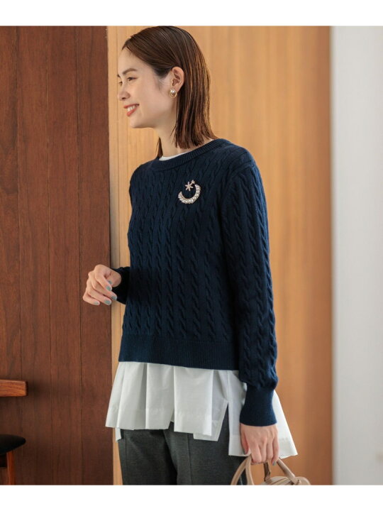 楽天市場】【SALE／40%OFF】【前後着用可】コットンカシミヤ混2WAY 