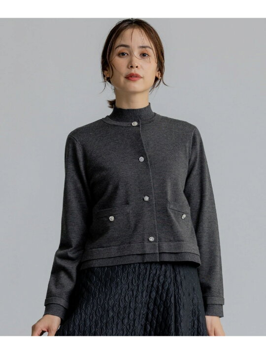 楽天市場】【SALE／50%OFF】ビジューニット カーディガン 組曲 S 