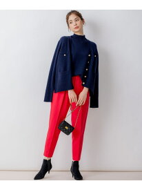 【SALE／50%OFF】【飯豊まりえさん着用・Oggi12月号掲載】2WAYウォームストレッチ テーパード パンツ 組曲 L クミキョク パンツ その他のパンツ ブラック ブラウン ブルー レッド【RBA_E】【送料無料】[Rakuten Fashion]