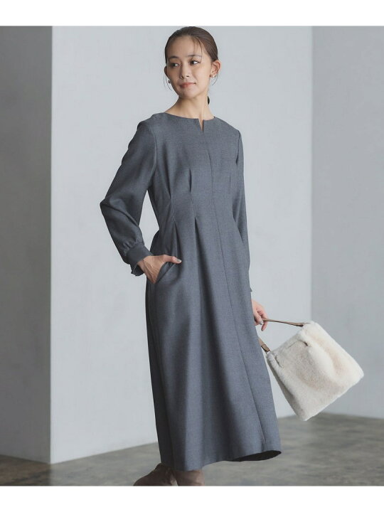 楽天市場】【SALE／40%OFF】ウールジョーゼット スリットネック 