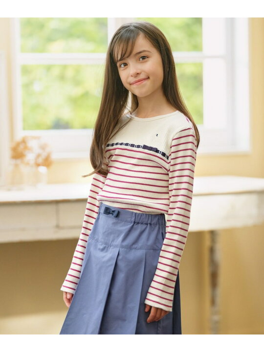 楽天市場】【SALE／30%OFF】【110-140cm】レースボーダー トップス 
