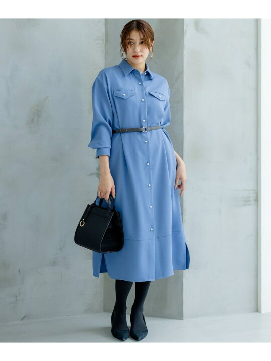楽天市場】【SALE／50%OFF】【サッシュベルト付き】パールボタンシャツ 