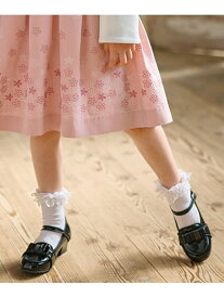 【13-24cm】レース付シルケット ショートソックス 組曲 KIDS クミキョク 靴下・レッグウェア 靴下 ホワイト[Rakuten Fashion]