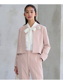 【SALE／20%OFF】【WEB限定・KUMIKYOKU NAVY】コンフォータブルドレープ ノーカラージャケット 組曲 クミキョク ジャケット・アウター ノーカラージャケット ピンク ネイビー ベージュ【RBA_E】【送料無料】[Rakuten Fashion]