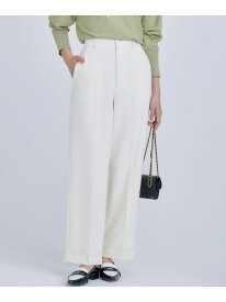 【SALE／40%OFF】【WEB限定】ベーシックダブルクロス ワイドストレートパンツ 組曲 L クミキョク パンツ その他のパンツ ブラック グレー ホワイト【RBA_E】【送料無料】[Rakuten Fashion]