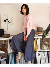 【新色追加・ウエスト調整可】ギャザーライトデシン パンツ 組曲 クミキョク パンツ その他のパンツ ブルー グレー ブラック ベージュ イエロー【送料無料】[Rakuten Fashion]