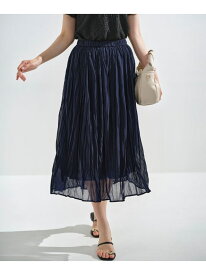 【SALE／50%OFF】【WEB限定】エスパンディシアープリーツスカート 組曲 クミキョク スカート ロング・マキシスカート ネイビー グリーン ベージュ【RBA_E】【送料無料】[Rakuten Fashion]