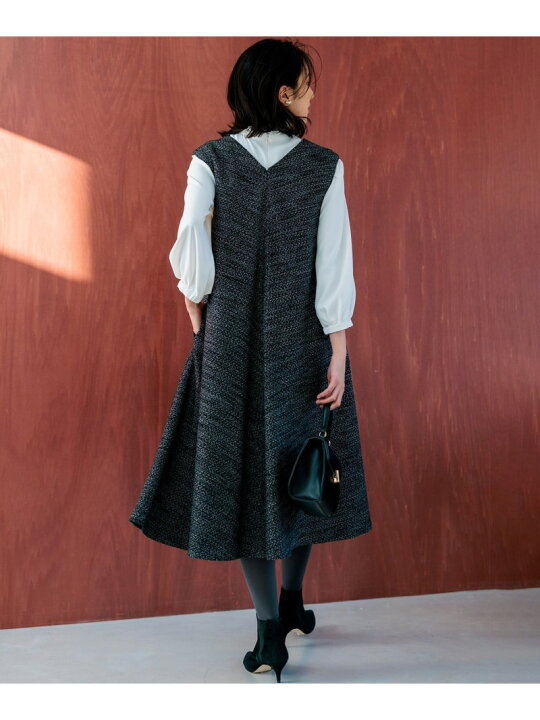 楽天市場】【SALE／50%OFF】ファンシーツイード Vネックジャンスカ 