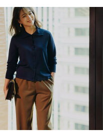 【加藤ローサさん着用】ツイル起毛ストレート パンツ 組曲 S クミキョク パンツ その他のパンツ ブラック ブラウン【送料無料】[Rakuten Fashion]