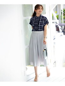 【秋のNEWカラー追加】ギャザーライトデシン パンツ 組曲 クミキョク パンツ その他のパンツ ネイビー グレー ブラック【送料無料】[Rakuten Fashion]