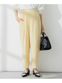 【SALE／30%OFF】【洗える】ギャザーライトデシン パンツ ロング丈 組曲 L クミキョク パンツ その他のパンツ ベージュ グレー イエロー ブラック【RBA_E】【送料無料】[Rakuten Fashion]