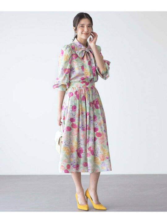 楽天市場】【SALE／30%OFF】【前後着用可】ピオニーシフォンプリント  