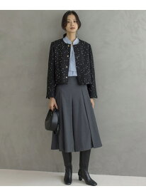 ハンサムツイルキュロット パンツ 組曲 L クミキョク パンツ その他のパンツ ホワイト グレー【送料無料】[Rakuten Fashion]