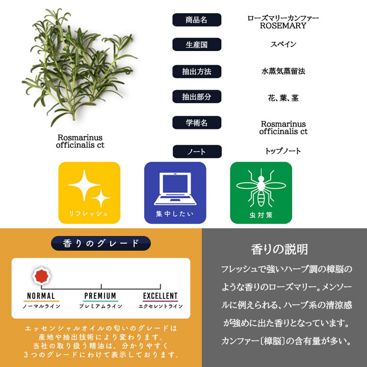 楽天市場 2点購入でラベンダー Sh Aeaj表示基準適合認定精油 100 ピュア アロマ エッセンシャルオイル 精油 ローズマリー カンファー 10ml アロマオイル ローズマリーカンファー 癒し いい匂い ナチュラル 自然派 加湿器 定形外 送料無料 Lt3