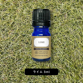 【2点購入でラベンダー】 &SH エクセレント エッセンシャルオイル ライム 3ml [ アロマ 精油 植物100% 天然 ピュア アロマオイル オイル ギフト プレゼント アロマストーン ディフューザー と セット で おすすめ おしゃれ ルームフレグランス いい香り 柑橘系 ]