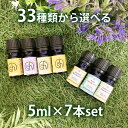 【2点購入で耳そうじ】 &SH 【33種類から選べる7本セット】 エッセンシャルオイル ＆100%天然 フレグランスオイル 5ml×7本セット アロマ スターターセット7 アンドエスエイチ [ 精油 アロマセット アロマオイル ]【 定形外 送料無料 】 tg_smc +lt3+