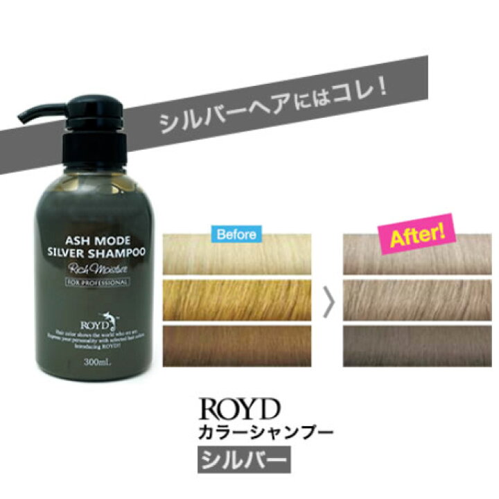 楽天市場 2点購入でプレゼント あす楽 メーカー公認正規品 カラーシャンプー シルバー 300ml ブライセス ロイド シャンプー シルシャン ブライセスロイド Royd ヘアカラー アッシュ 系の髪色におすすめ コスプレ 送料無料 くもくもスクエア