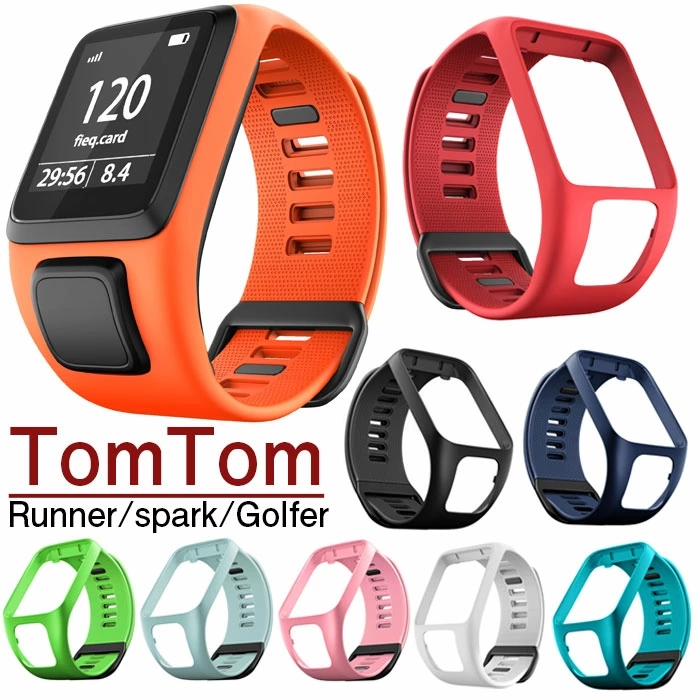 TomTom用バンド 交換ベルト スマートウオッチストラップ 調整可能 TomTom Adventurer アクセサリー TomTom Cardio/Spark 3/Runner/Golfer 3対応