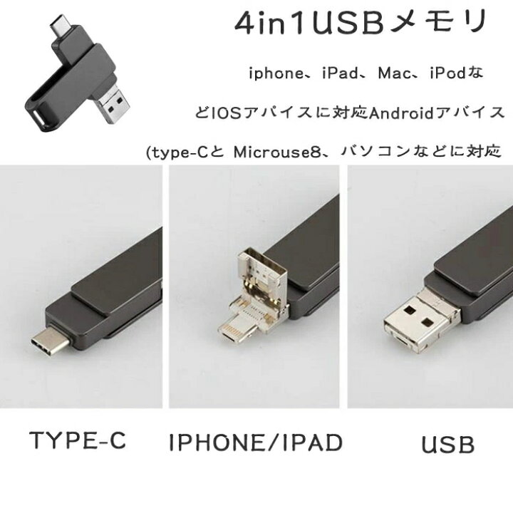 måtte Sprog udsagnsord 楽天市場】(128GB)４in1 USBメモリ 高速 Phone usbメモリー USB/Type-C/micro usb フラッシュドライブ 回転式  PC/Pad/Android対応 フラッシュメモリ スマホ データ保存 写真 バックアップ ピンク : KUMO SHOP