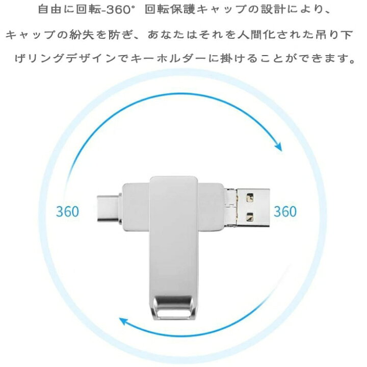 楽天市場】(128GB)4in1 USBメモリ 高速 Phone usbメモリー USB/Type-C  
