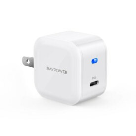 RAVPower USB-C 1ポート 急速充電器 20W PD対応 ホワイト(RP-PC1011)