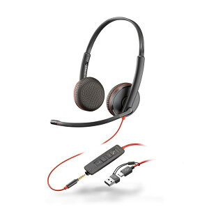 ���{HP Poly Plantronics 8X229AA Blackwire 3225 USB-C+USB-A �ϊ��A�_�v�^�t ���� �L�����f�� �m�C�Y�L�����Z�����O