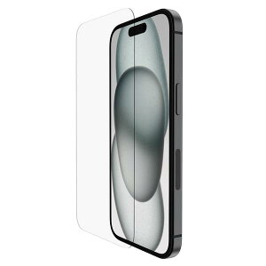 belkin SFA095ec SCREENFORCE iPhone 15/ 14 Pro�p �E���g���K���X + �R�� ��ʕی�t�B����