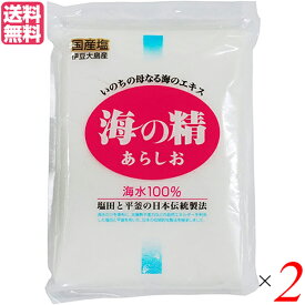 塩 粗塩 あら塩 海の精 海の精 あらしお 500g 2袋セット 送料無料