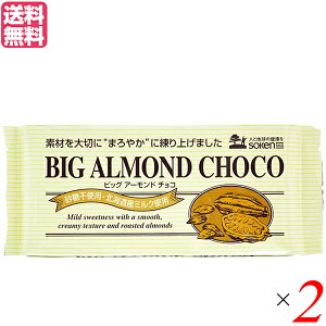 チョコ チョコレート 板チョコ 創健社 ビッグアーモンドチョコ 400g 2個セット 送料無料