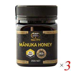 【10/30(木)限定!楽天カードでポイント8倍!】マヌカハニー UMF10+ 250g 3個セット ハニージャパン 送料無料