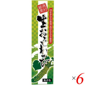 【楽天カードでポイント9倍！】9/10(木)限定！わさび チューブ 本わさび 生おろしわさび(チューブ) 40g 6個セット 東京フード 送料無料