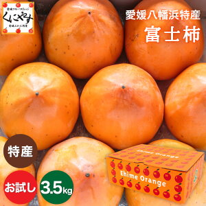 \ポイント4倍!30日 0:00〜/★八幡浜特産 国内最大級の 柿 ★【予約品】11月上旬〜中旬発送【送料無料】【ギフト】【産地直送】愛媛 八幡浜特産 富士柿 お試し 3.5キロ 「お試し富士柿3.5」