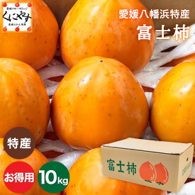 8/20〜ご予約受付開始【予約品】10月下旬〜11月上旬発送★八幡浜特産 国内最大級の 柿 ★【送料無料】【ギフト】【産地直送】愛媛 八幡浜特産 富士柿 お得用 10キロ 「お得富士柿10」 種無し 種なし柿