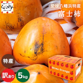 8/20〜ご予約受付開始【予約品】10月下旬〜11月上旬発送★八幡浜特産 国内最大級の 柿 ★【送料無料】【産地直送】愛媛 八幡浜特産 訳あり 富士柿 5キロ (2.5キロ×2箱)「訳あり富士柿2.5×2」大きさ不揃い チョイ傷 種無し 種なし柿