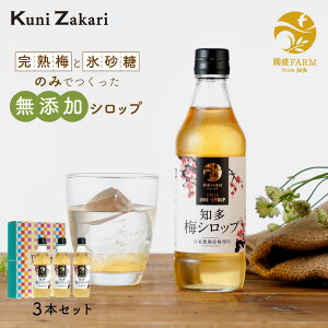 國盛ファーム 梅シロップ 420g 3本セット 箱入り / 希釈用 無添加 梅 氷砂糖 梅ジュース 梅ドリンク 梅サワー 梅ソーダ ノンアルコール ギフト 贈り物 ホワイトデー 御中元 敬老の日 クリスマ
