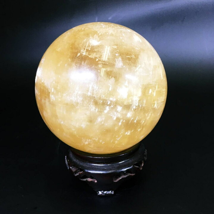 楽天市場】天然 黄水晶シトリン 50mm 玉 台座 付 風水 パワーストーン 