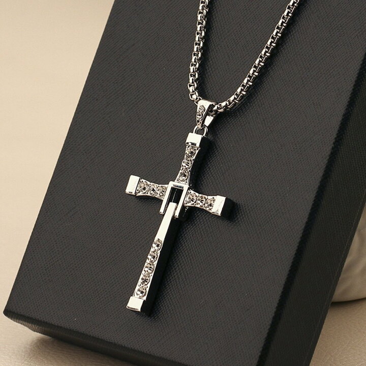 最低価格の クロス ネックレス メンズ 十字架 ロザリオ ワイルドスピード ドミニク