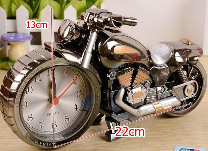 楽天市場 バイク ハーレー風 目覚まし時計 かっこいい メタリック クラシック アンティーク インテリア にも ゴールド 送料無料 Tno C60 薫宝堂