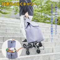 【メーカー直送】段差らくらくキャリー エシック　‐キャリーカート ショッピングカート 買い物カート 3…