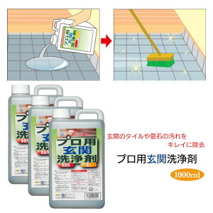イマリン プロ用 玄関 洗浄剤 1000ml 3本 日本製‐1L 墓石 墓掃除 洗剤 コケ取り カビ取り 防カビ剤 屋外用 タイル洗浄 プロ用玄関洗浄剤