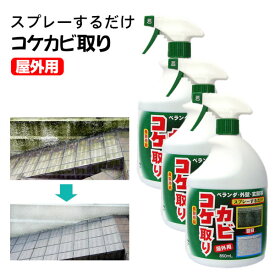 コケ取り カビ取り 850ml　3本セット トーヤク 屋外用 ‐コケ カビ除去 苔 黴 かび こけ 外壁 ベランダ 玄関 お墓 墓石 駐車場 外壁 コケ対策 カビ対策 水洗い不要 スプレー