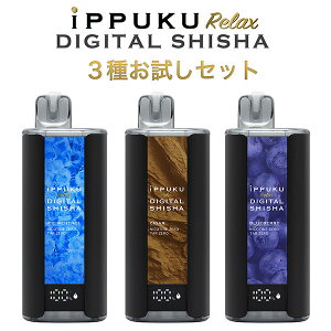 【3種類お試しセット】禁煙 ベイプ イップク リラックス デジタル シーシャ ‐ 電子 VAPE べイプ フレーバー 大容量 リキッド ニコチン0 タール0 ノーニコチン